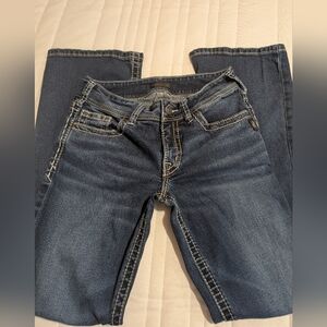 Silver Jeans Women's Straight Leg in Dark Blue